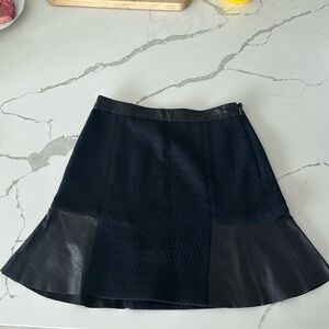 Club Monaco Mini Skirt with Leather Inserts